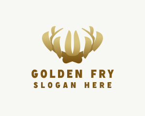 Golden Antler Crown logo design