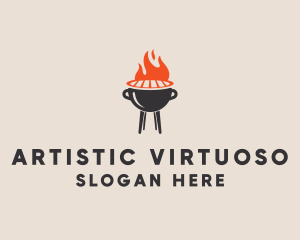 Barbecue BBQ Food Grill  logo design