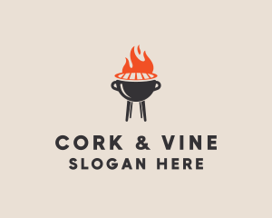 Barbecue BBQ Food Grill  logo design