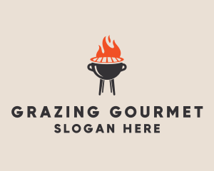 Barbecue BBQ Food Grill  logo design