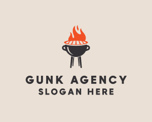 Barbecue BBQ Food Grill  logo design