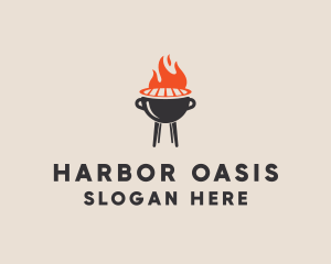 Barbecue BBQ Food Grill  logo design