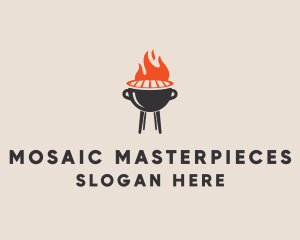 Barbecue BBQ Food Grill  logo design