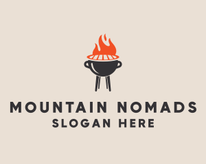 Barbecue BBQ Food Grill  logo design