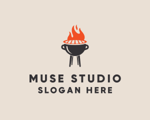 Barbecue BBQ Food Grill  logo design