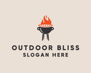 Barbecue BBQ Food Grill  logo design