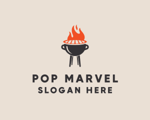 Barbecue BBQ Food Grill  logo design