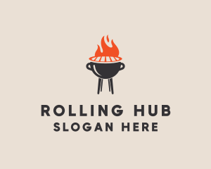 Barbecue BBQ Food Grill  logo design