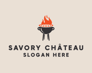 Barbecue BBQ Food Grill  logo design