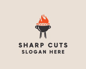 Barbecue BBQ Food Grill  logo design