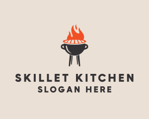 Barbecue BBQ Food Grill  logo design