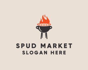 Barbecue BBQ Food Grill  logo design