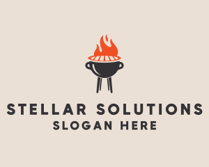 Barbecue BBQ Food Grill  logo design