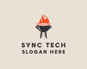 Barbecue BBQ Food Grill  logo design