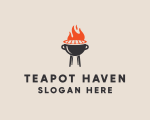 Barbecue BBQ Food Grill  logo design