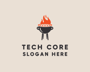 Barbecue BBQ Food Grill  logo design