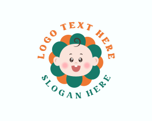 Cute Baby Flower logo