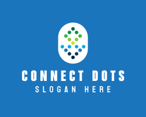 Digital Tech Dots logo design