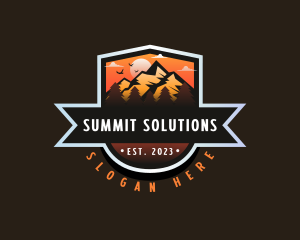 Mountaineering Outdoor Summit logo design