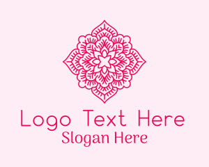 Carnation Flower Leaf Logo