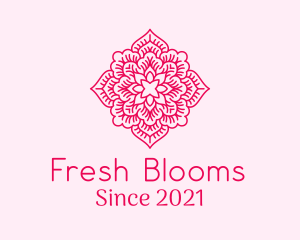Carnation Flower Leaf logo design