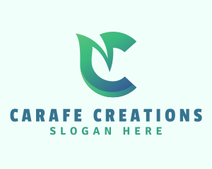 Natural Leaf Letter C Company  logo design