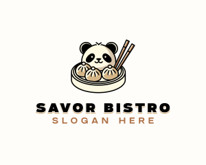 Dimsum Panda Restaurant logo design