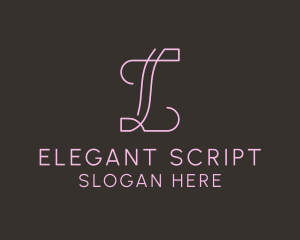 Script Business Letter L logo design