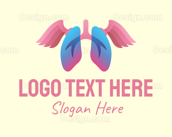 Pink Lung Wings Logo