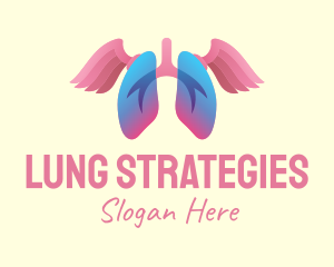 Pink Lung Wings logo