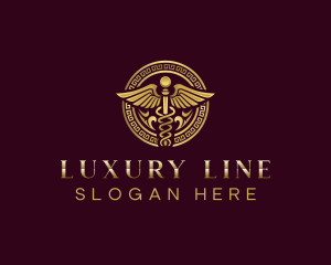 Luxury Caduceus Clinic logo design