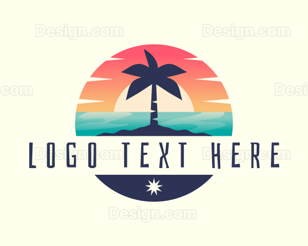 Tropical Ocean Vacation Logo