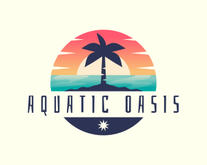 Tropical Ocean Vacation logo design