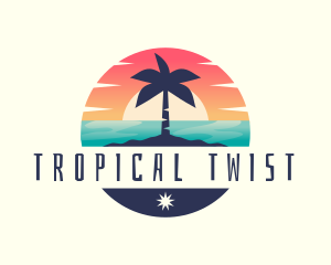 Tropical Ocean Vacation logo design