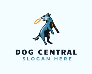 Dog Hoop Fetch logo design