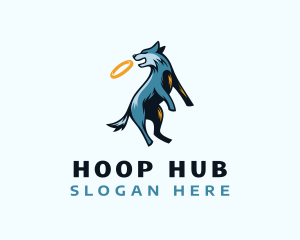 Dog Hoop Fetch logo design