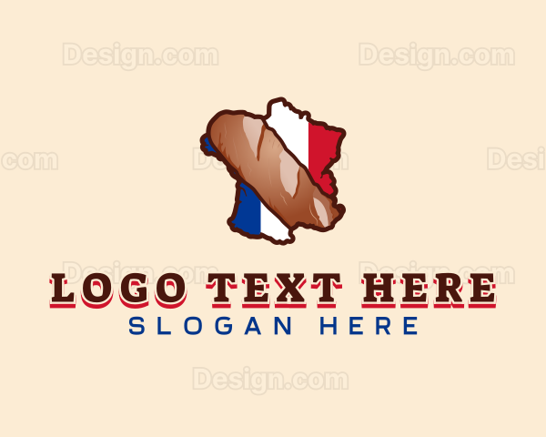 French Baguette Baking Logo