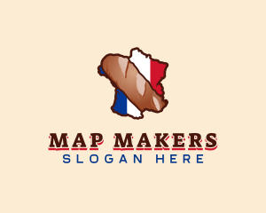 French Baguette Baking  logo design