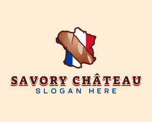 French Baguette Baking  logo design