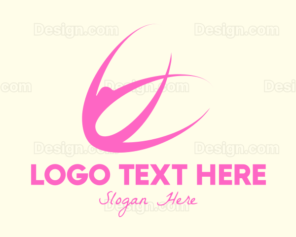 Pink Yoga Fitness Instructor Logo