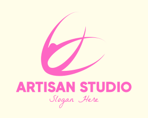 Pink Yoga Fitness Instructor logo design