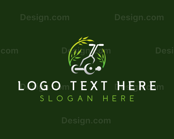 Plant Lawn Mower Logo