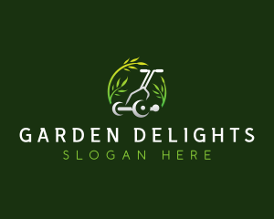 Plant Lawn Mower logo design