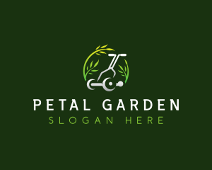 Plant Lawn Mower logo design