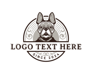 Dog Boston Terrier logo