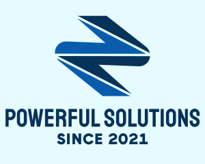 Blue Lightning Construction logo design