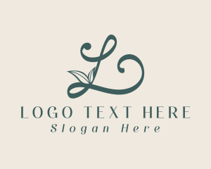 Aesthetic Botanical Letter L logo