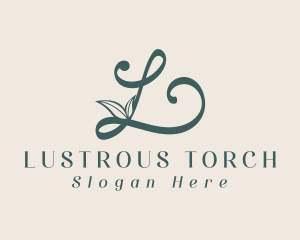 Aesthetic Botanical Letter L logo design