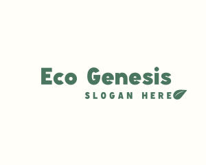 Healthy Eco Leaf logo design