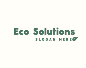 Healthy Eco Leaf logo design